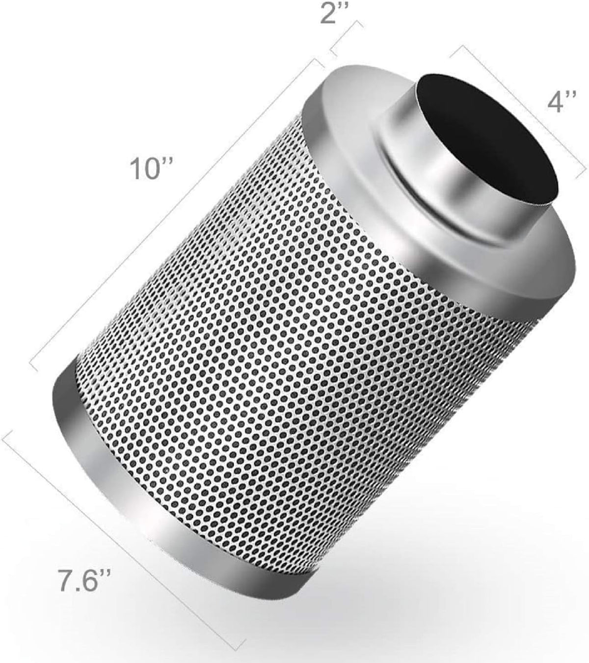 4 Inch 118 CFM Inline Fan Carbon Filter 8 Feet Ducting Combo B6821