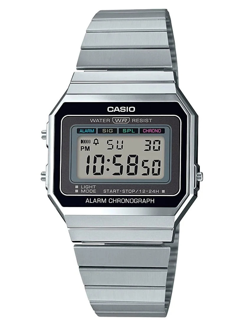 Slim Digital Stainless Steel Watch U82156