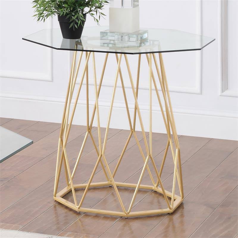 Contemporary Glass Top End Table I588500