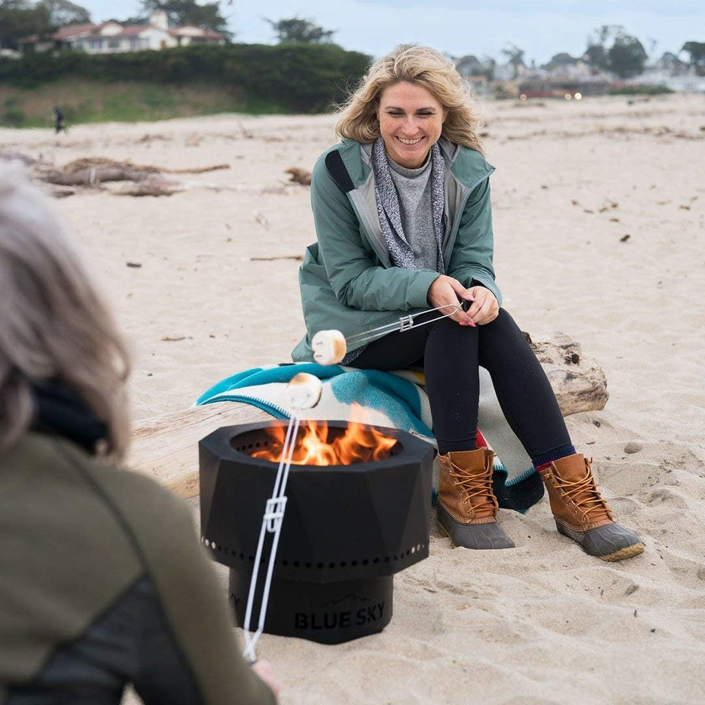 Portable Steel Smokeless Fire Pit with Carrying Bag E692996