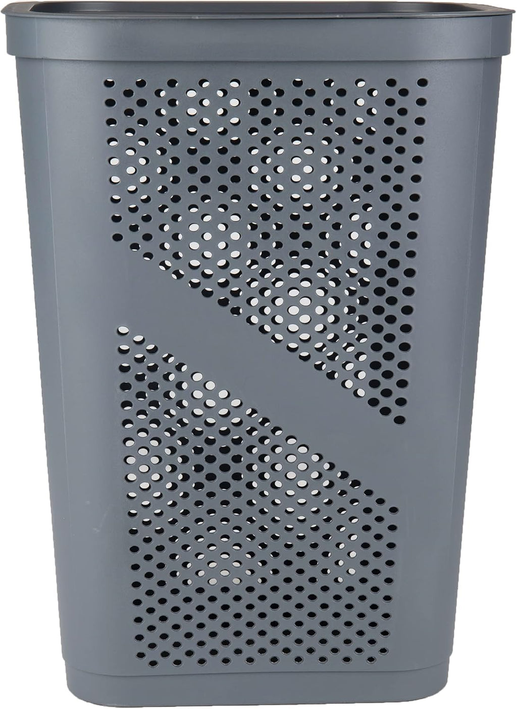 60L Slim Plastic Laundry Hamper with Lid, Gray E11319