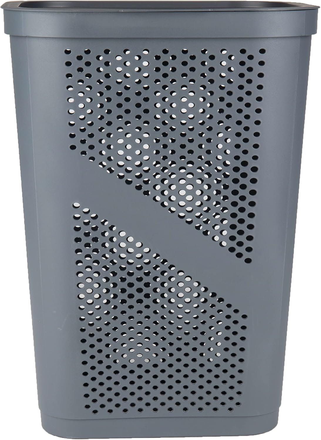60L Slim Plastic Laundry Hamper with Lid, Gray E11319