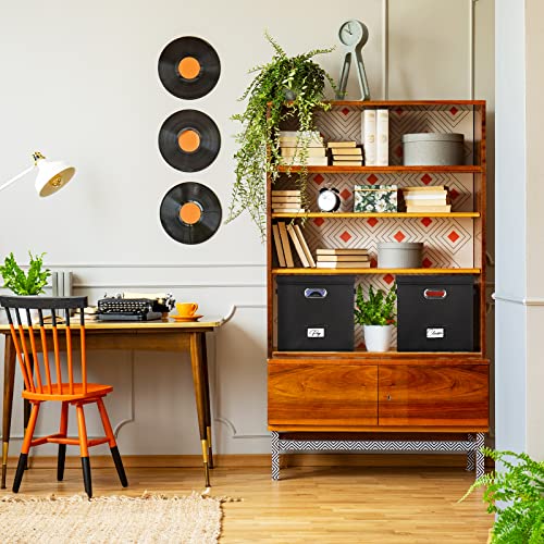 Stackable Vinyl Record Storage Box with Lid P461
