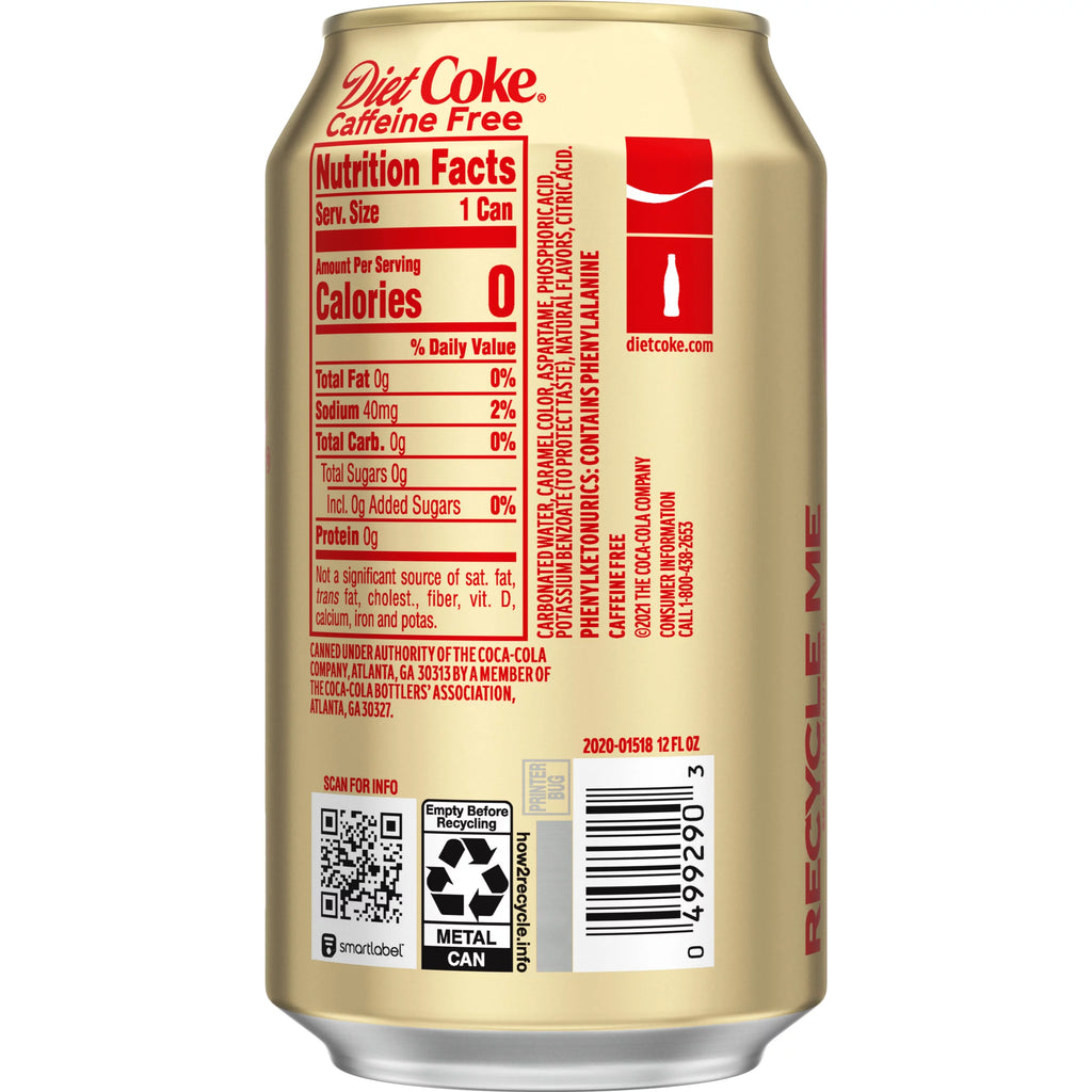 Caffeine Free Soda 12oz Cans (Pack of 18) G861