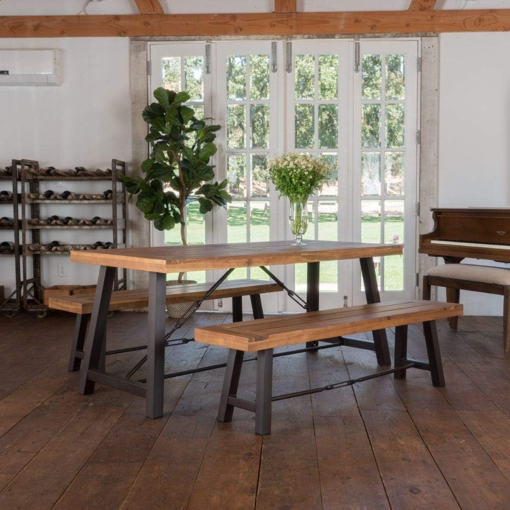 Acacia Wood 3 Pcs Dining Set C3137