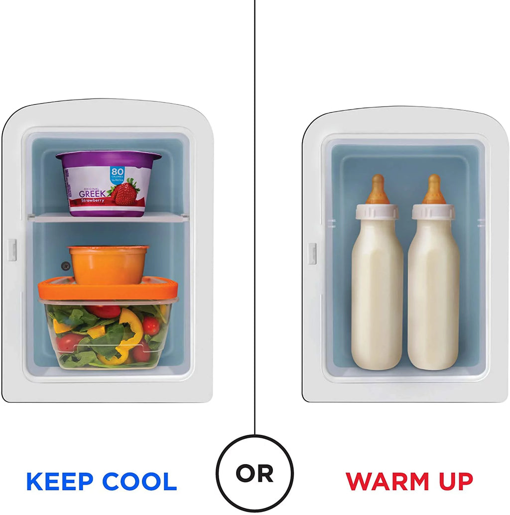 Pink Portable 4L Mini Fridge with Heating and Cooling S767760