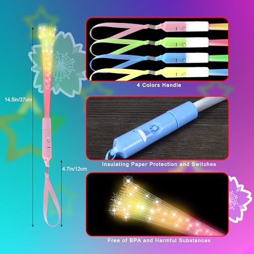24 PCS Glow Fiber Optic Wands E85346