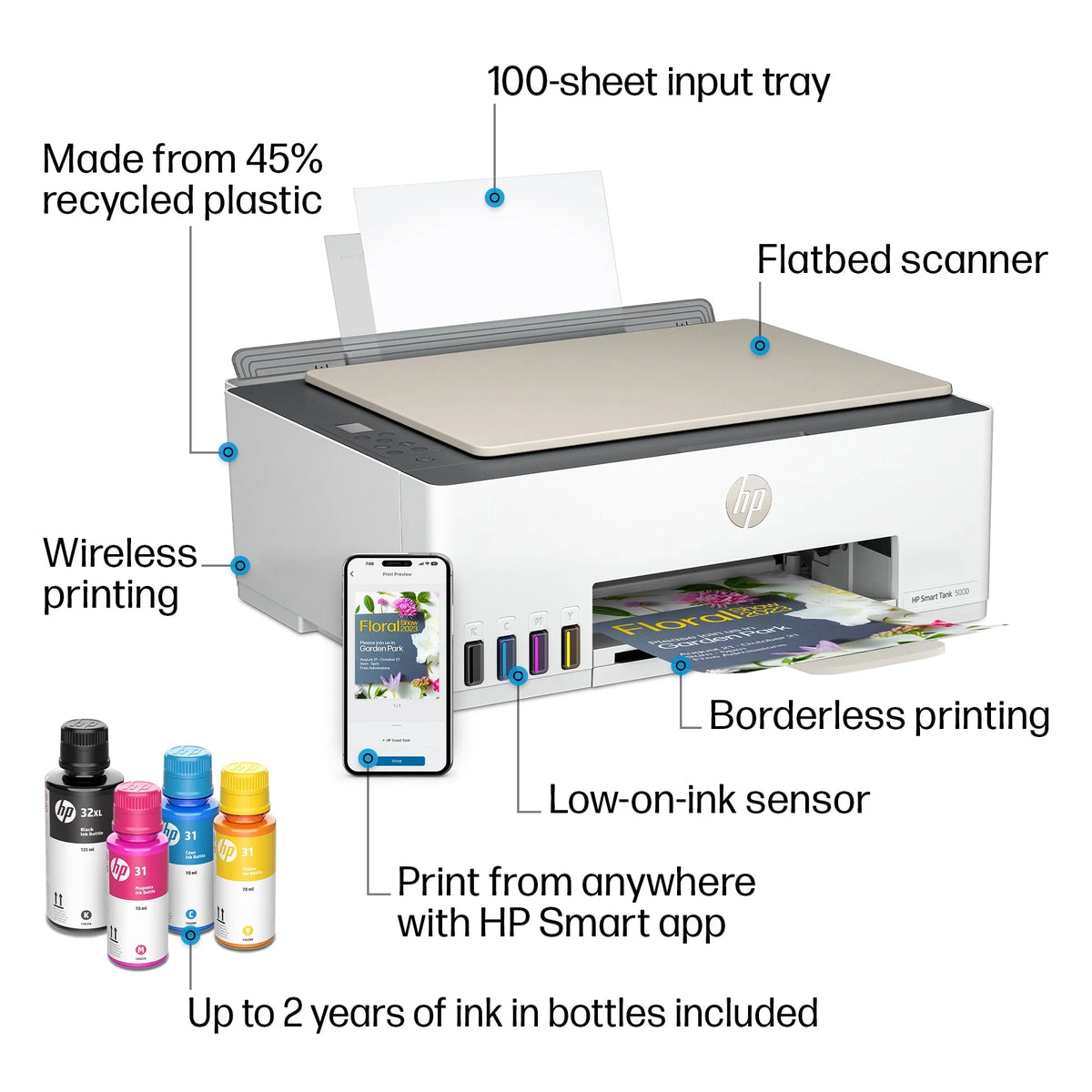 Wireless All-in-One Color Inkjet Printer Q6588