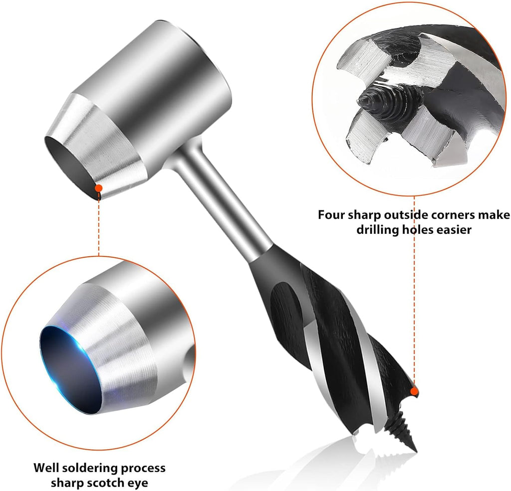 Hand Auger Drill Wrench with Scotch Eye Wood Drill Peg and Manual Hole Maker G714804