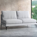 Light Gray Armless 2 Seater Sofa E5419