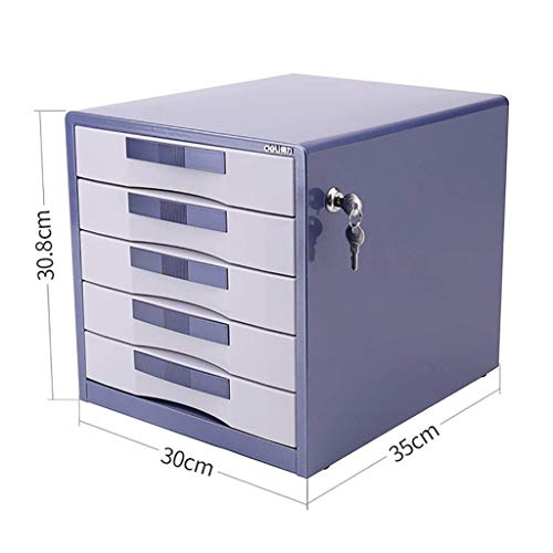 Brown 5-Layer File Cabinet with Lock P68772