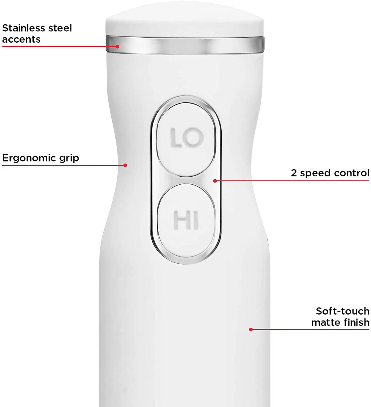 Ivory Immersion Hand Blender with Stainless Steel Blades J62872