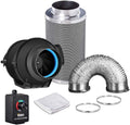 4 Inch 118 CFM Inline Fan Carbon Filter 8 Feet Ducting Combo B6821
