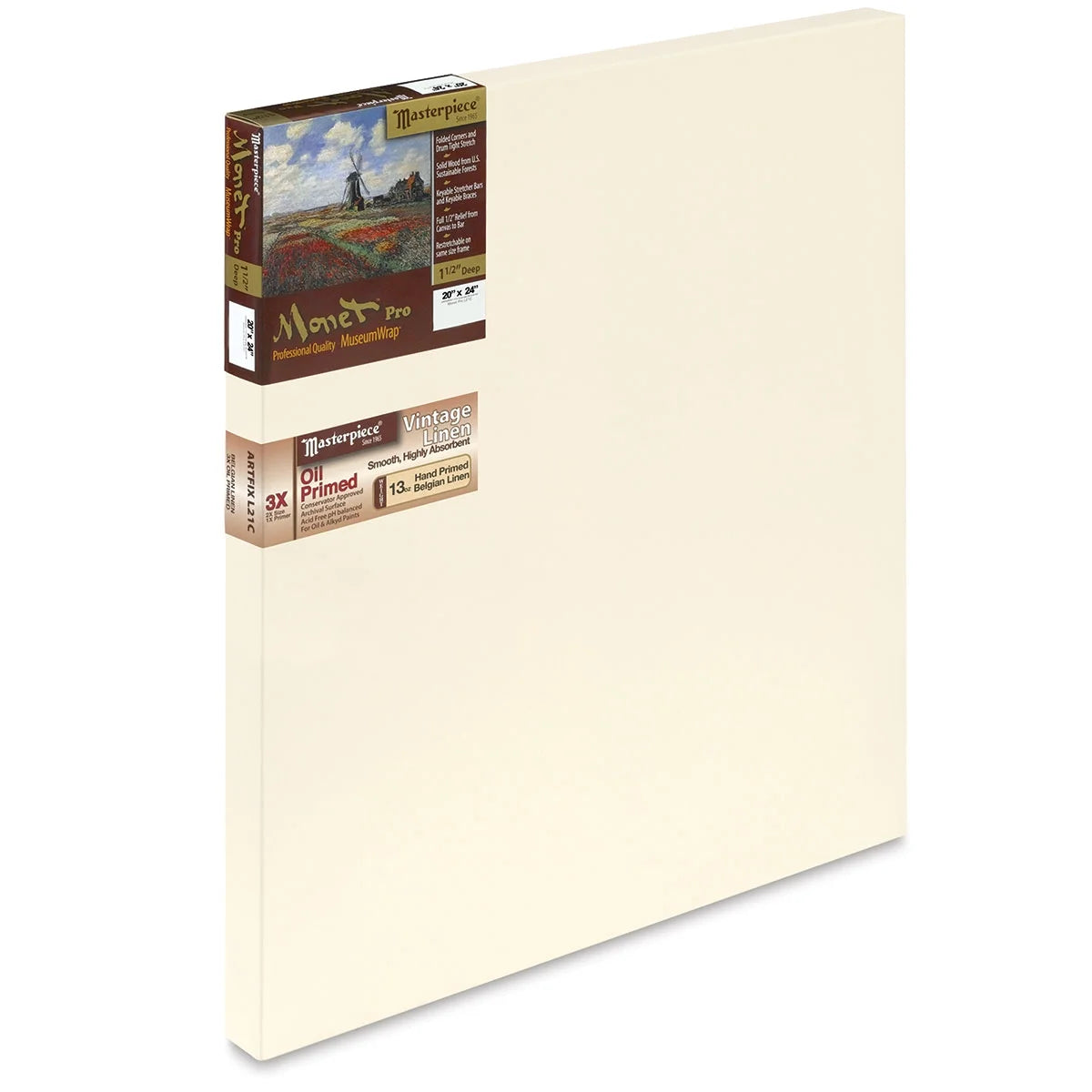 20" x 24" Oil Primed Linen Canvas M996