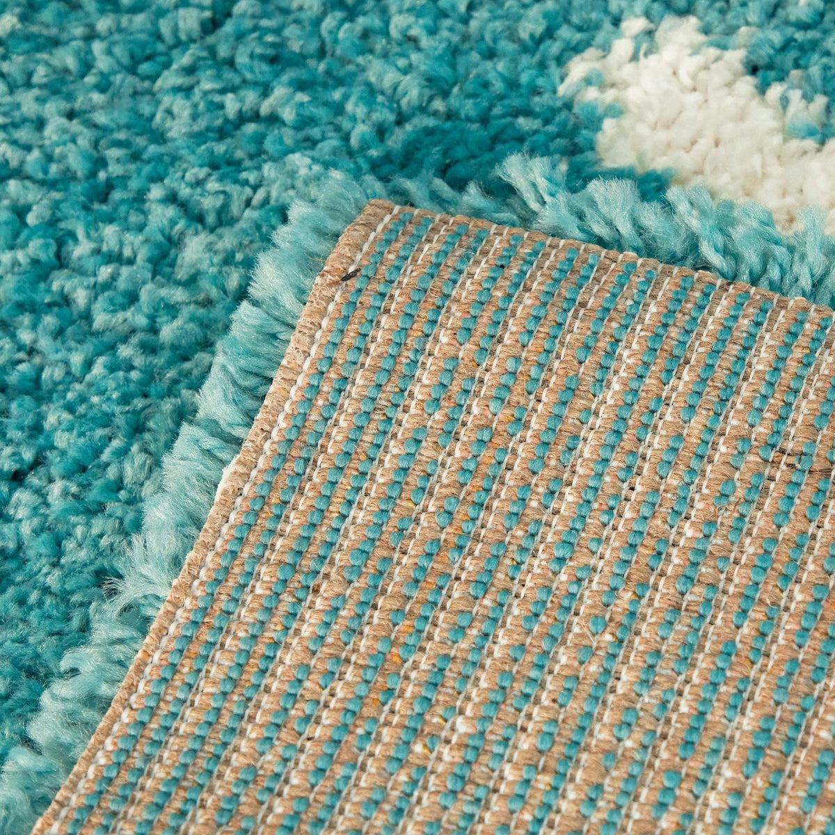 Teal Blue 5 ft. x 7 ft. Shag Area Rug I2666