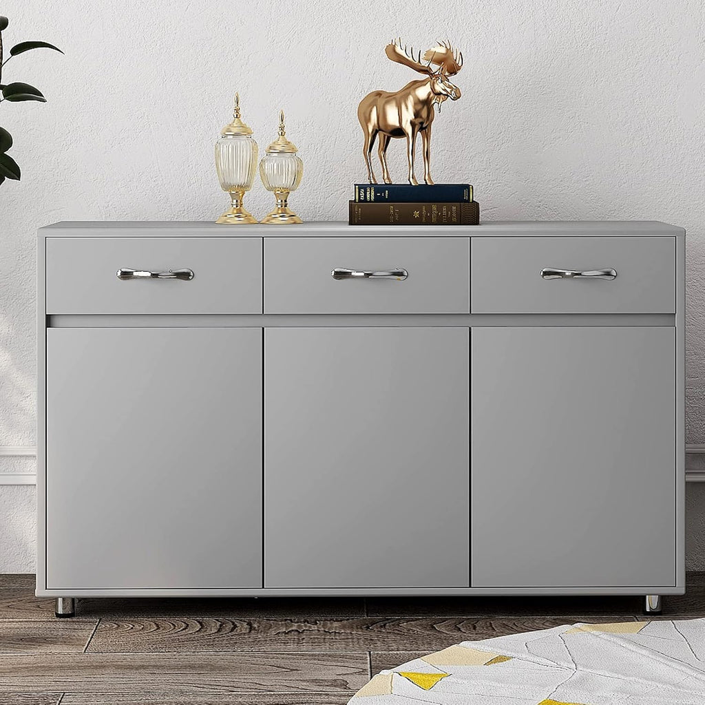 White Buffet Cabinet with 2 Doors and 1 Drawer N826467