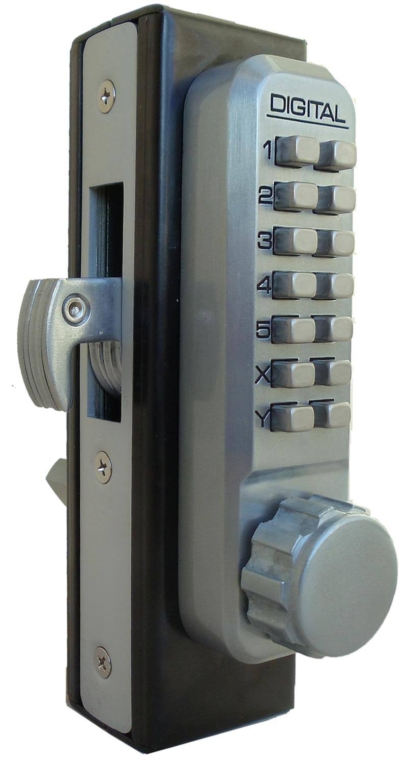 Mechanical Keyless Narrow Stile Hook Bolt with Double Sided Combination Antique Brass T255828