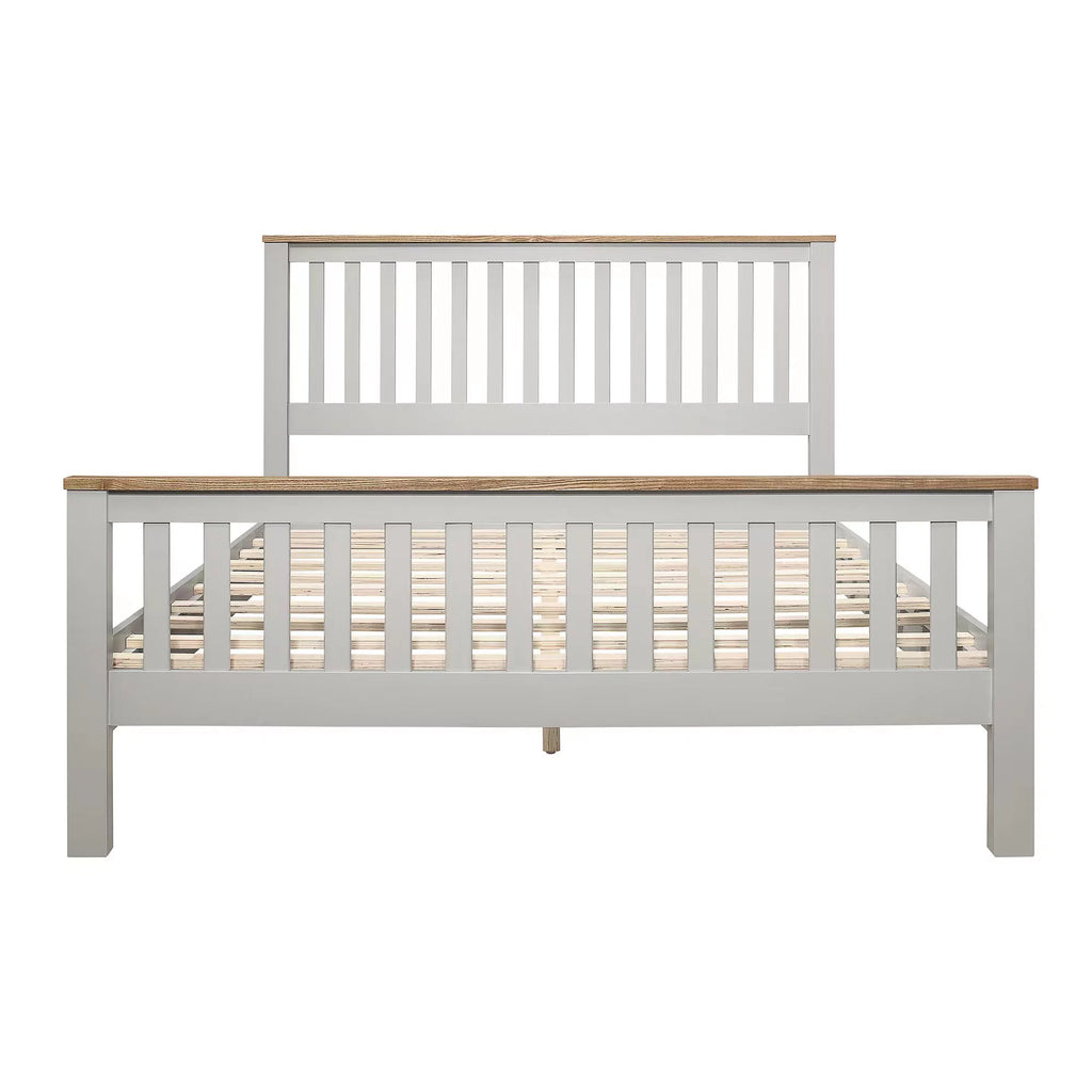 Gray Queen Bed Frame with Headboard A2510
