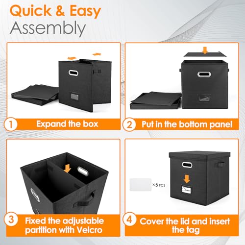 Stackable Vinyl Record Storage Box with Lid P461