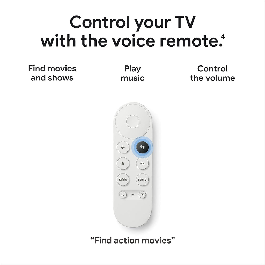 Chromecast with Google TV 4K Streaming Stick Snow C346357