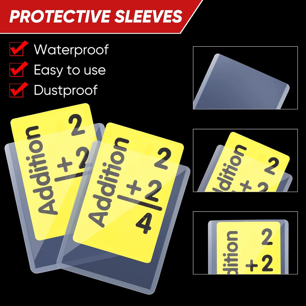 400 Pieces Clear 3 x 4 Inches Hard Plastic Card Protector Card Holder O329983