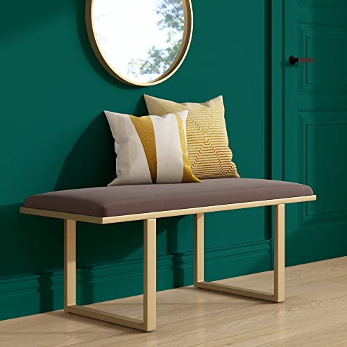 Dark Grey Velvet Bedside Bench G743
