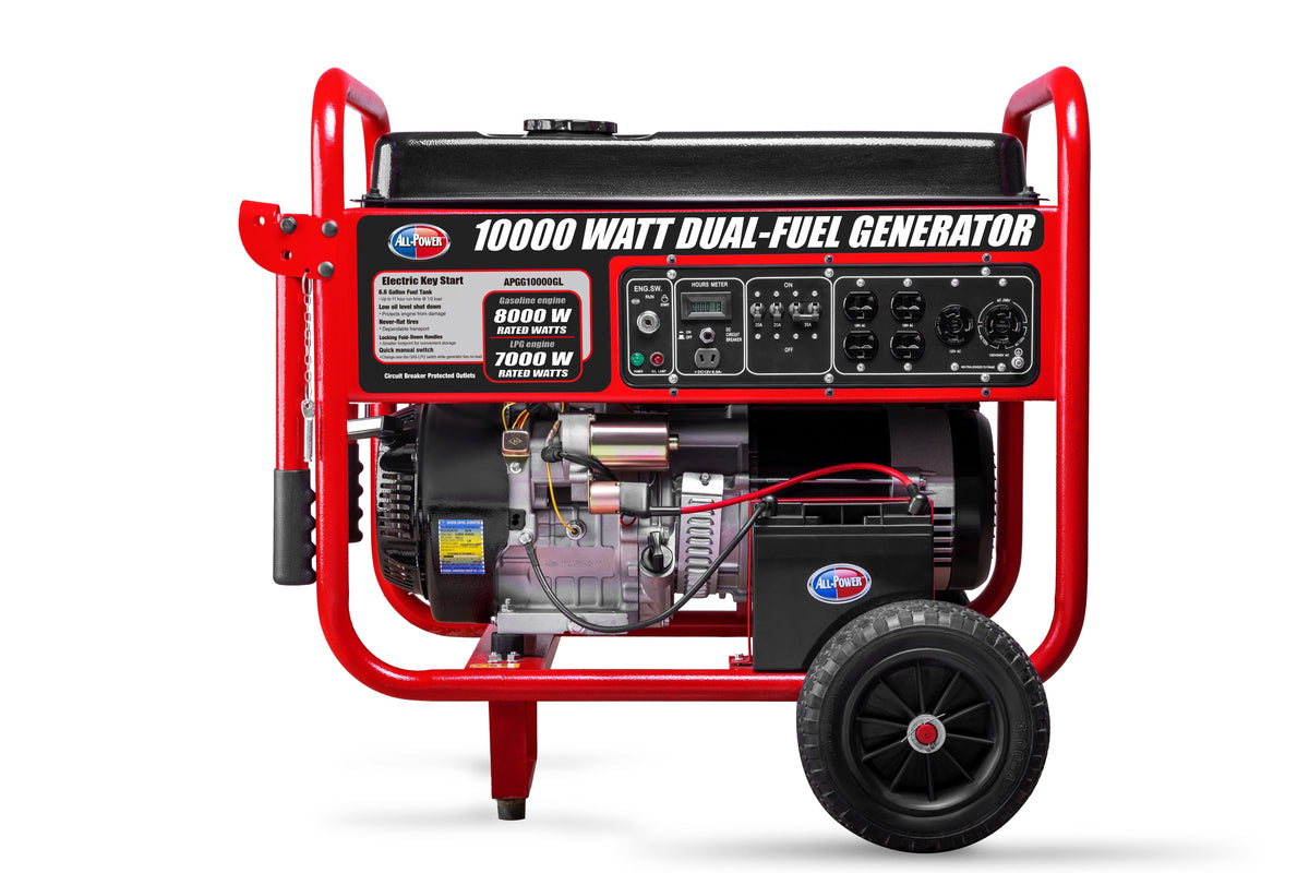 10000 Watt Dual Fuel Portable Generator with Electric Start U34368