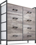 8 Drawer Wood Dresser with Metal Frame C86038