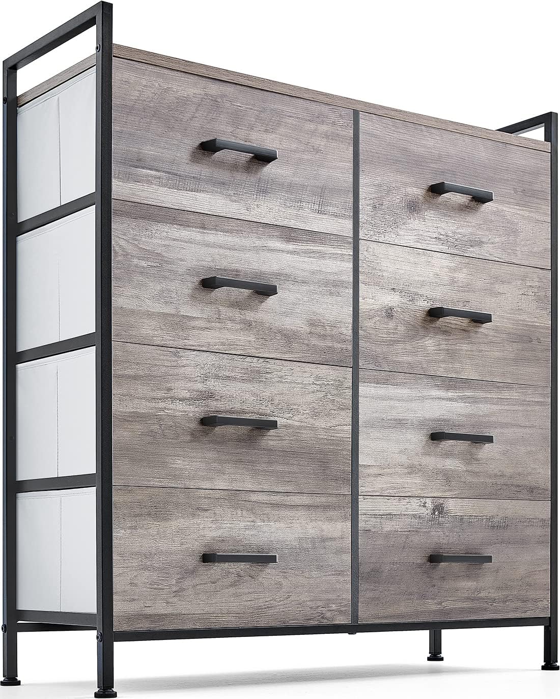 8 Drawer Wood Dresser with Metal Frame C86038
