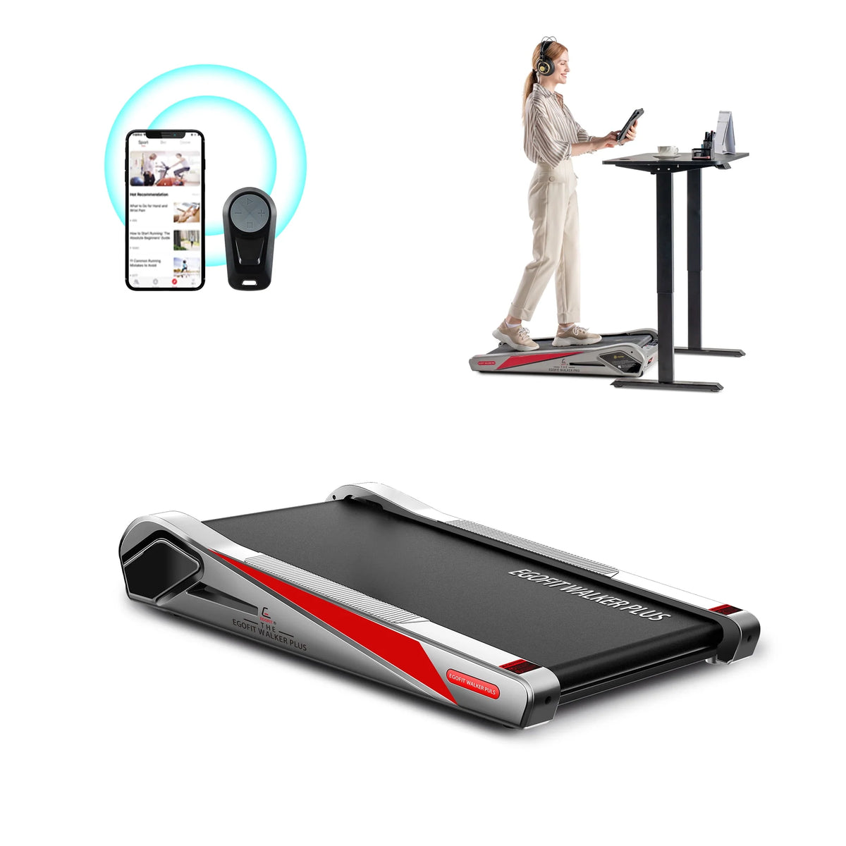 2.0HP 5° Incline Under Desk Electric Treadmill H842