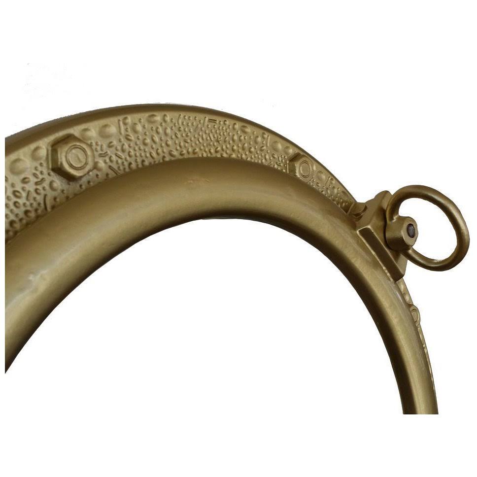 Gold Finish Decorative Ship Porthole Window 20x22 R805