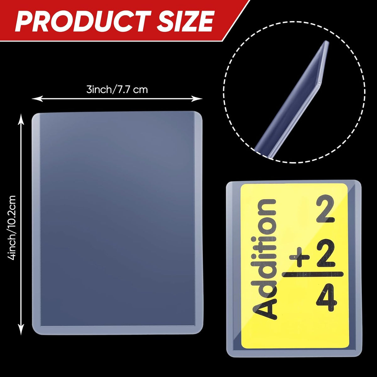 400 Pieces Clear 3 x 4 Inches Hard Plastic Card Protector Card Holder O329983