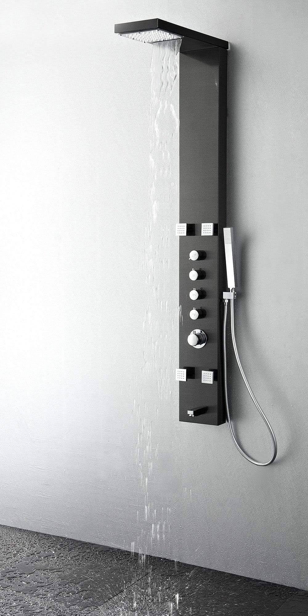 Stainless Steel Thermostatic Shower Massage Panel M636