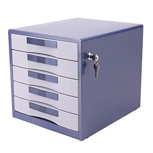 Brown 5-Layer File Cabinet with Lock P68772