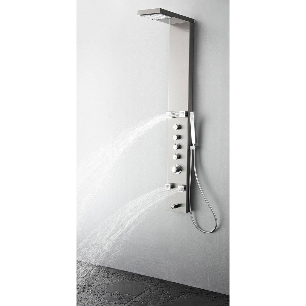 Stainless Steel Thermostatic Shower Massage Panel M636