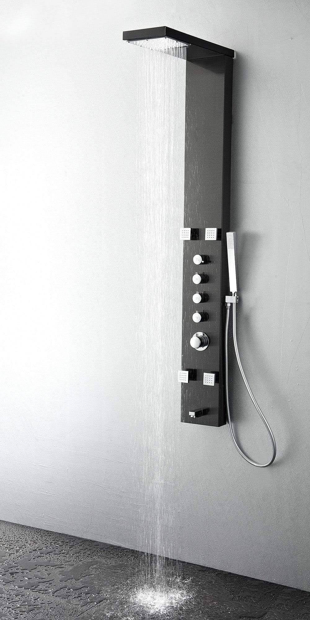 Stainless Steel Thermostatic Shower Massage Panel M636
