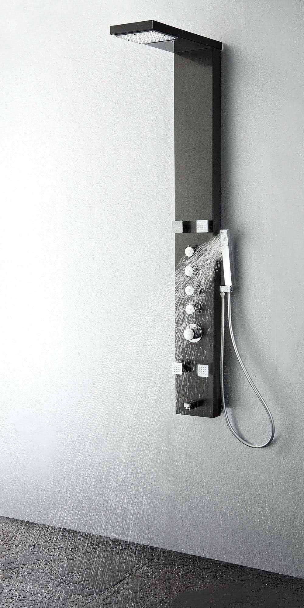 Stainless Steel Thermostatic Shower Massage Panel M636