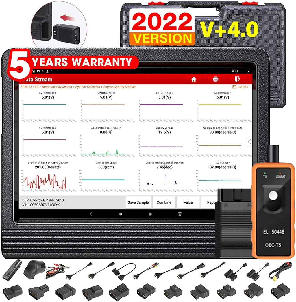 LAUNCH Scanner X431 V+ PRO4.0 Key Program,31+ Reset,ECU Online Coding,OE-Level All System Diagnostics, Bidirectional Scan Tool,AutoAuth for FCA SGW D69993