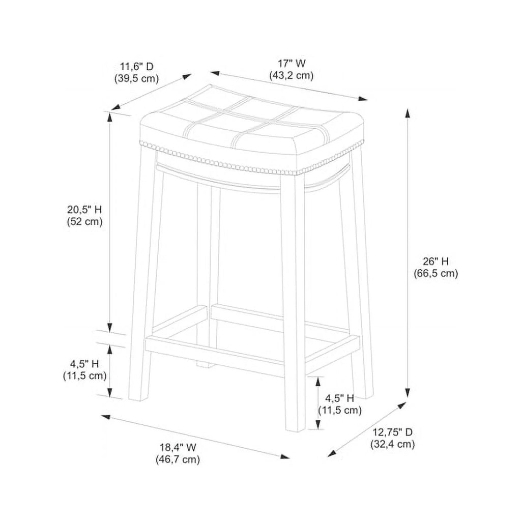 26" Wood Counter Stool Set O48757