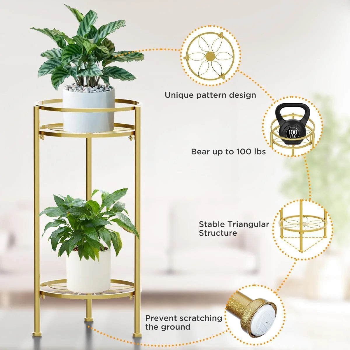 2 Tier Metal Plant Stand F95278
