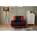 Black Faux Leather Livingroom Chair S3370