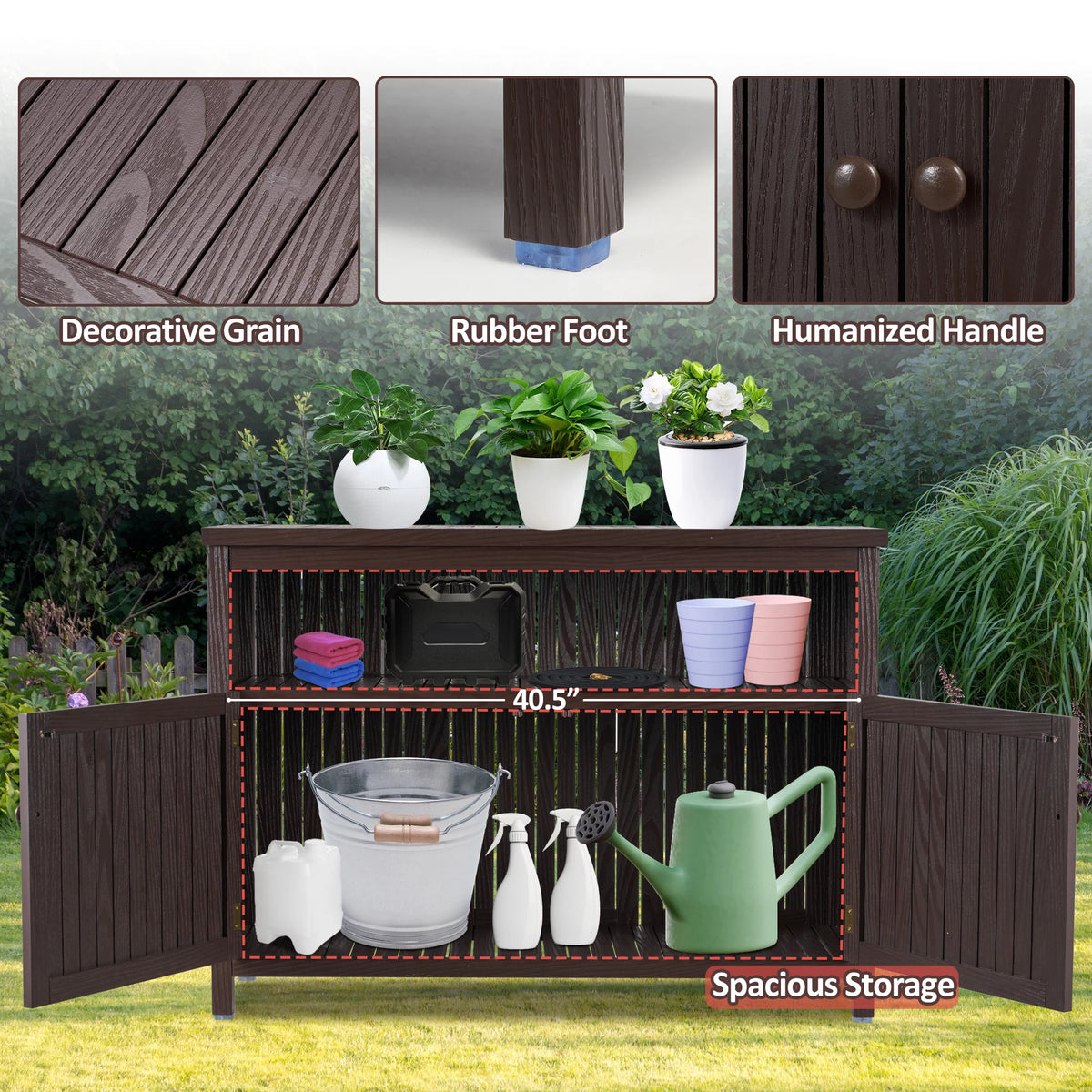 Solid Wood Storage Cabinet U802132