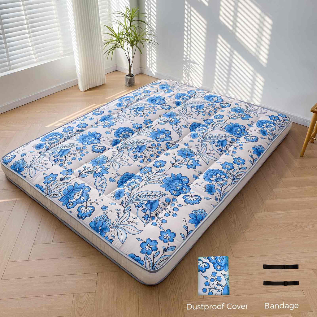 6 Extra Thick Foldable Japanese Floor Mattress, Black, Twin I1968