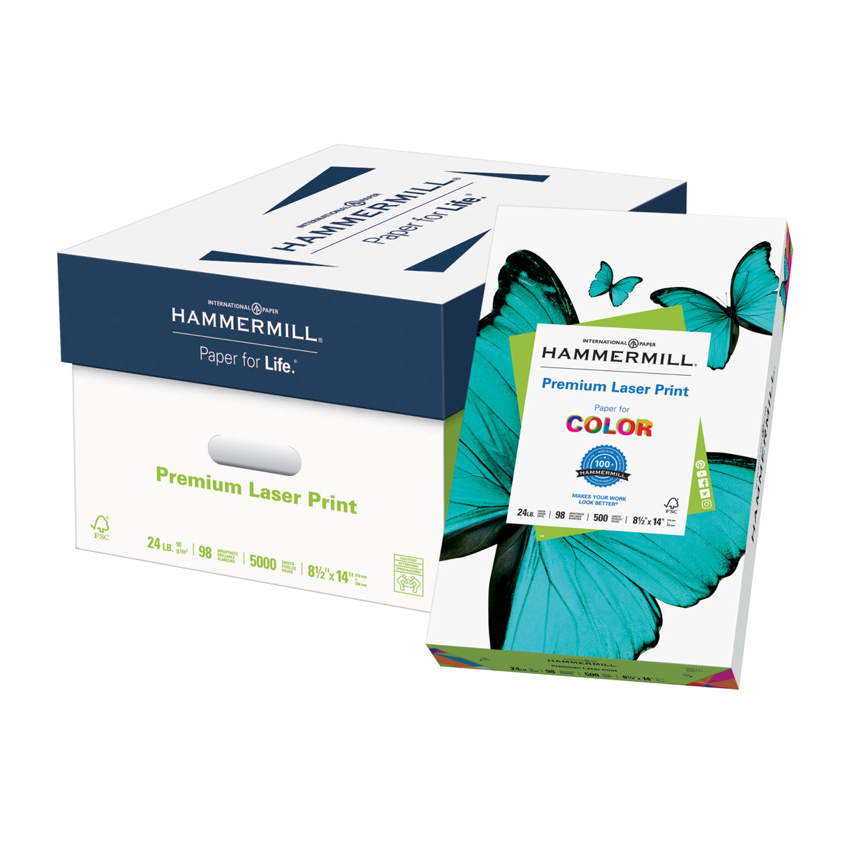 24lb 98 Bright 8.5x14 10 Ream 5000 Sheets Printer Paper K62248