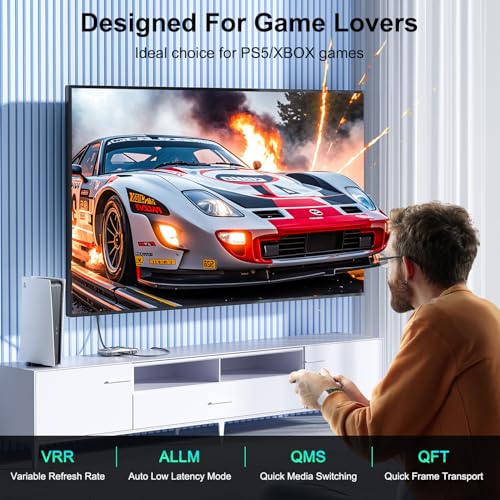 8K HDMI 2.1 Cable 20 ft, 48Gbps Ultra High Speed, 4K 240Hz, 8K 60Hz, HDR10+, eARC, Braided H7586