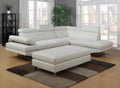 White 3-piece Bonded Leather Sectional Sofa Set N4660