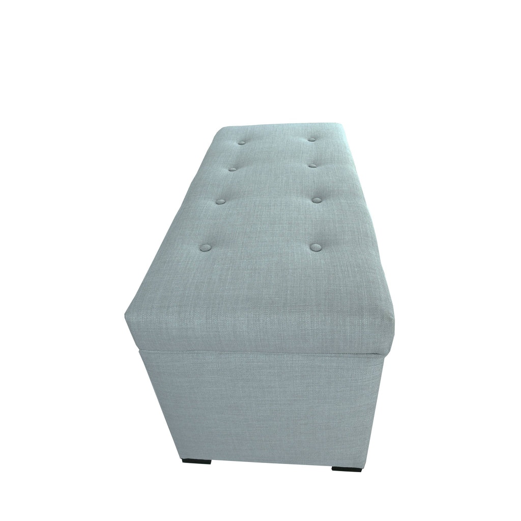 Tufted Storage Bench Gray H16456