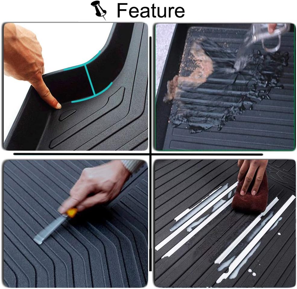 Rear Cargo Liner Mat Waterproof Protector Pack of 2 I22391