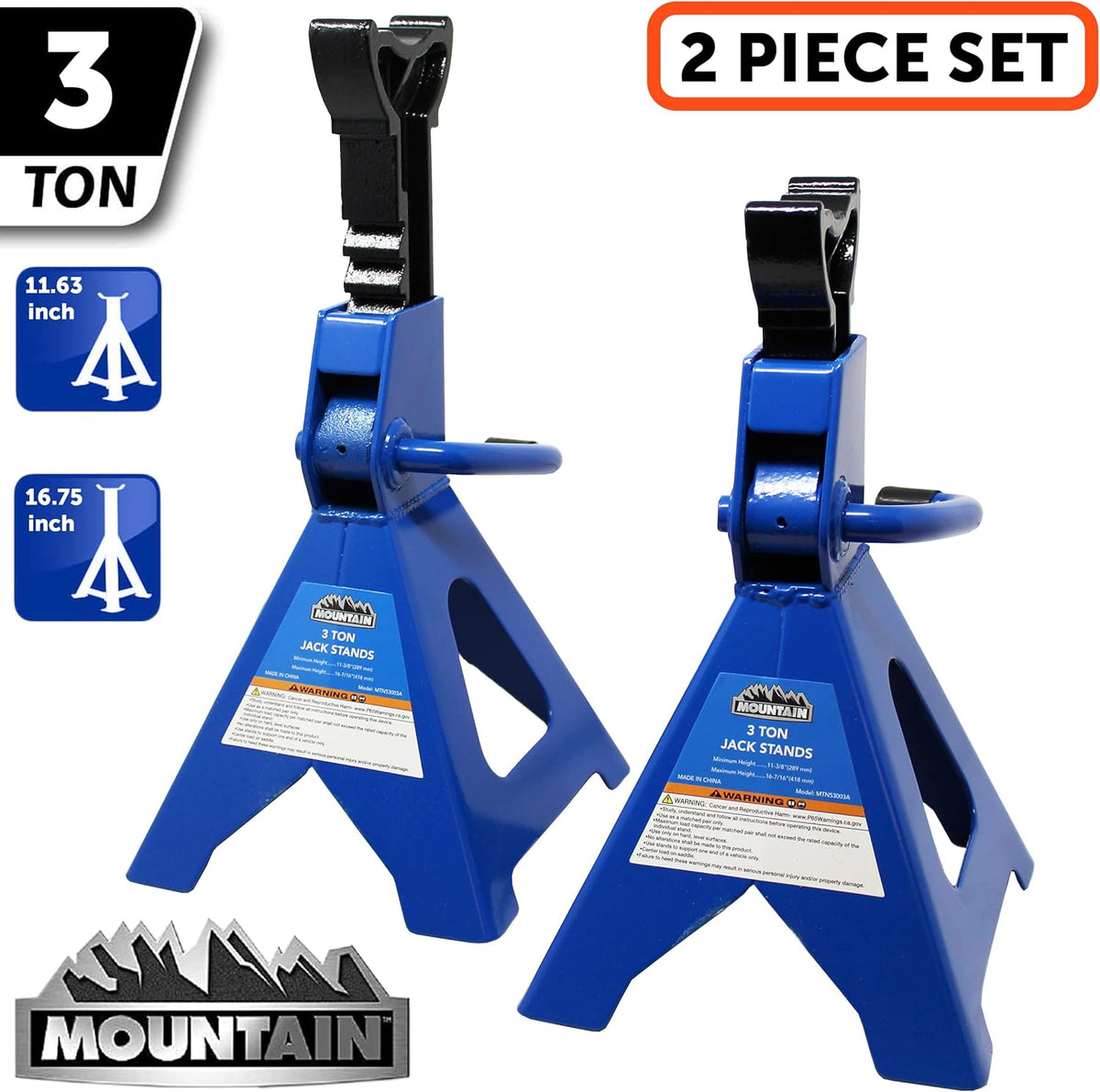 3 Ton Steel Jack Stands Pair K381604