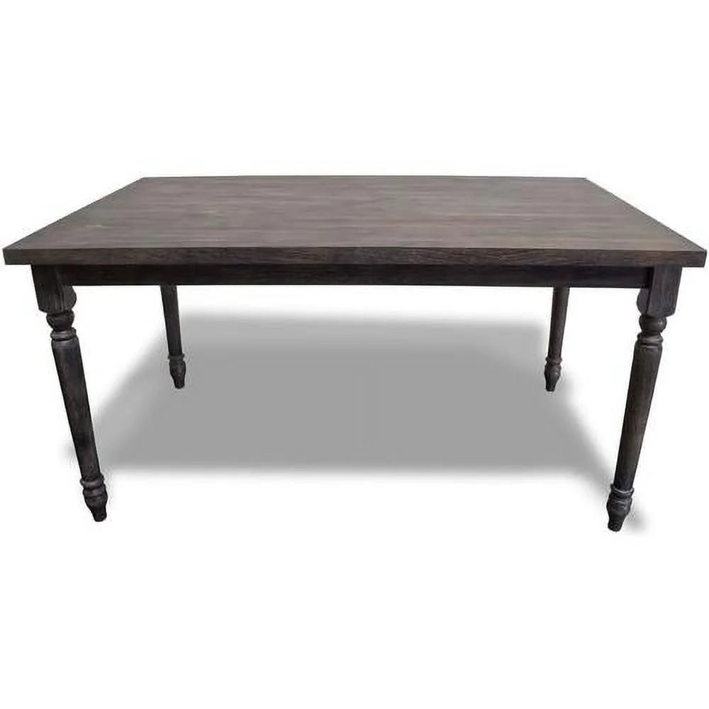 Grey Wood Veneer Distressed Dining Table F42108